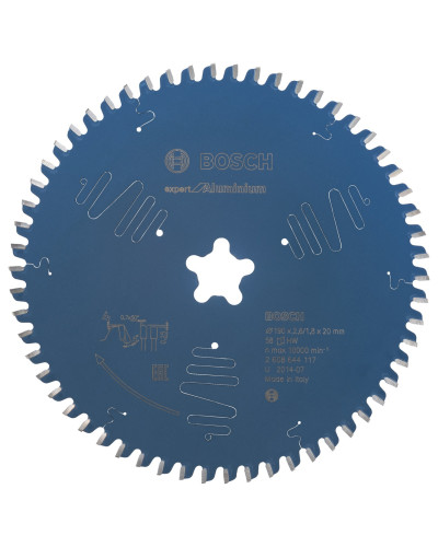 Пиляльний диск Bosch Expert for Aluminium 190x2.6/1.8xStar, 58 HLTCG