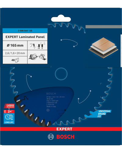 Пиляльний диск Bosch Expert Laminated Panel 165x1.6/2.6x20 мм T48