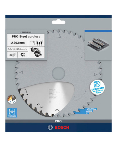 Пиляльний диск Bosch PRO Steel 203х1.8/1.4х25.4 мм Т42
