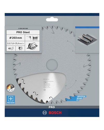 Пиляльний диск Bosch PRO Steel 203х2/1.4х25.4 мм Т42