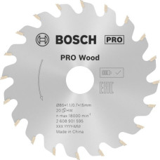 Пиляльний диск Bosch PRO Wood 85x1.1/0.7x15 мм T20