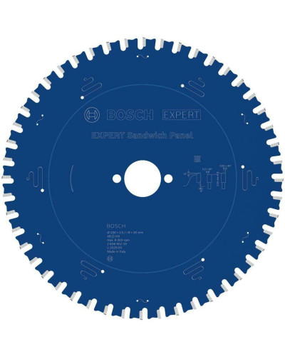 Пильный диск Bosch Expert for Sandwich Panel 230х2.5/1.8х30 мм, Т48