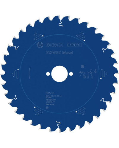 Пиляльний диск Bosch Expert Wood 216x2.3/1.6x30 мм, Т36