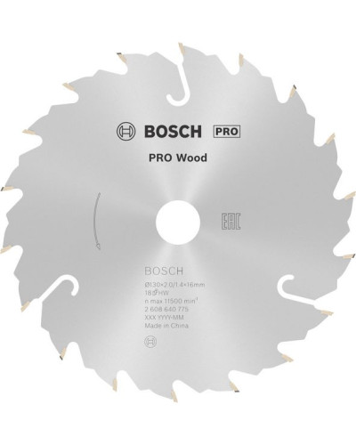 Пиляльний диск Bosch PRO Wood 130x2/1.4x16 мм T18