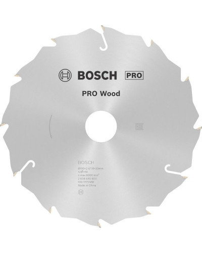 Пиляльний диск Bosch PRO Wood 190x2.4/1.8x30 мм T12