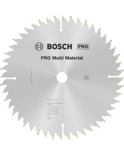 Пиляльний диск Bosch PRO Multi Material 184х2.4/1.8х16 мм Т48