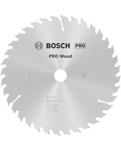 Пиляльний диск Bosch PRO Wood 190x2.6/1.6x20 мм T36