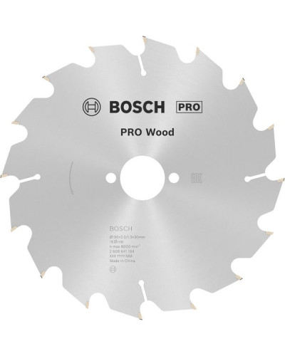 Пиляльний диск Bosch PRO Wood 190x2/1.3x30 мм T16