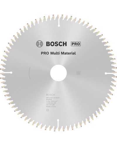 Пиляльний диск Bosch Pro Multi Material 210x2.5/1.8x30 мм, 80 HLTCG