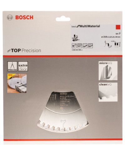 Пиляльний диск Bosch Top Precision Best for Multi Material 210х2.3/1.8х30 мм Т54