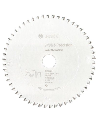 Пиляльний диск Bosch Top Precision Best for Multi Material 210х2.3/1.8х30 мм Т54