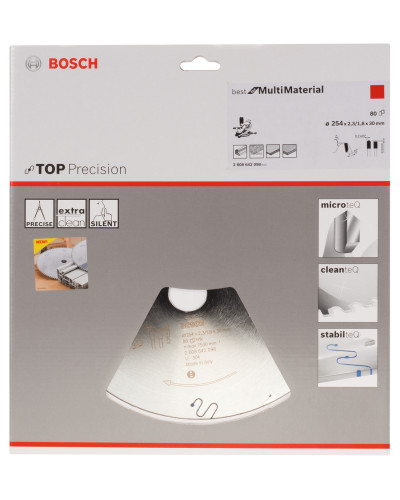 Пиляльний диск Bosch Top Precision Best for Multi Material 254х2.3/1.8х30 мм Т80