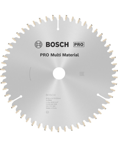 Пиляльний диск Bosch Pro Multi Material 190x2.4/1.8x20 мм, 54 HLTCG