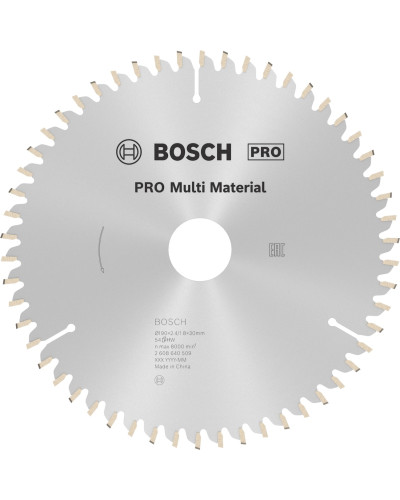 Пиляльний диск Bosch Pro Multi Material 190x2.4/1.8x30 мм, 54 HLTCG
