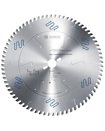 Пильный диск Bosch Top Precision Best for Laminated Panel Abrasive 350х3.2/2.2х30 мм Т72