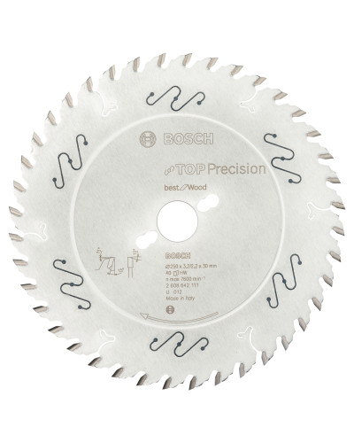 Пиляльний диск Bosch Top Precision Best for Wood 250х3.2/2.2х30 мм Т40