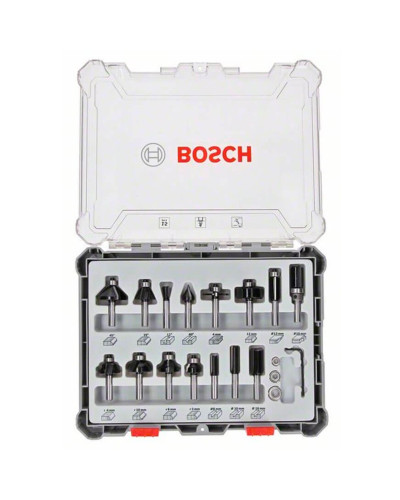 Набор фрез Bosch 6 мм, 15 шт