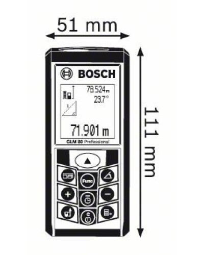 Лазерний далекомір Bosch GLM 80 Professional 