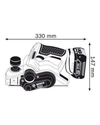 Рубанок акумуляторний Bosch Professional GHO 18 V-LI, без акб та з/п, у кейсі L-BOXX 238