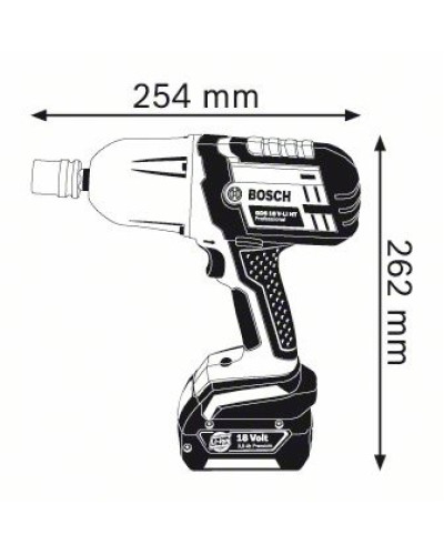 Акумуляторний ударний гайковерт Bosch GDS 18 V-LI HT Professional Solo