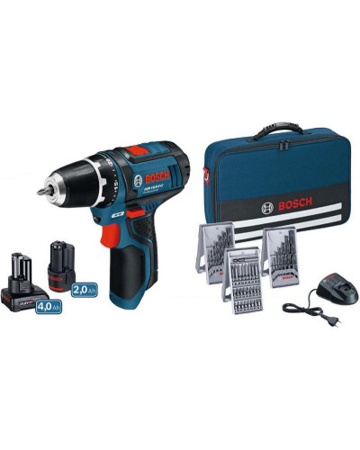 Акумуляторний дриль-шурупокрут BOSCH GSR 12V-15 Set Professional, 2 акб 12V (2Ah+4Ah), з/у GAL 12V-20