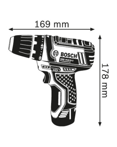 Акумуляторний дриль-шурупокрут BOSCH GSR 12V-15 Set Professional, 2 акб 12V (2Ah+4Ah), з/у GAL 12V-20