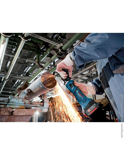 Акумуляторна кутова шліфувальна машина Bosch GWS 18-125 V-LI Professional, акб GBA 18 В 4.0 Ah