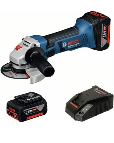 Акумуляторна кутова шліфувальна машина Bosch GWS 18-125 V-LI Professional, акб GBA 18 В 4.0 Ah