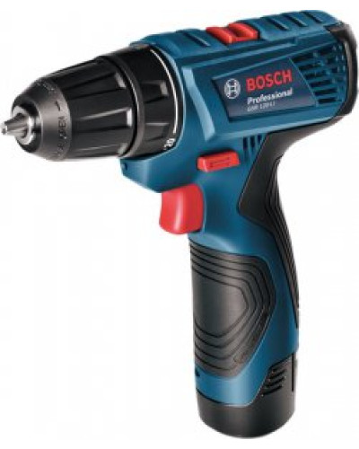 Аккумуляторный шуруповерт Bosch GSR 120 LI + Фонарь GLI 12V-300 Professional, 2 акб GBA 12V 2.0Ah, з/у GAL 1115 CV