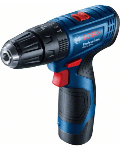 Акумуляторний ударний дриль-шуруповерт Bosch GSB 120-LI Professional, 2 акб 2.0 Ah, з/п, кейс