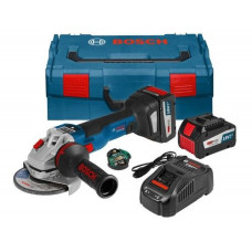 Акумуляторна кутова шліфувальна машина Bosch GWS 18V-10 SC Professional, 2х5Ah, з/п, L-Boxx