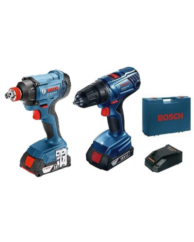Набор аккумуляторных инструментов Bosch GSR 180 LI, GDX 180 LI Professional, 2 акб 18 В 1.5 Ah, з/у AL 1820 CV