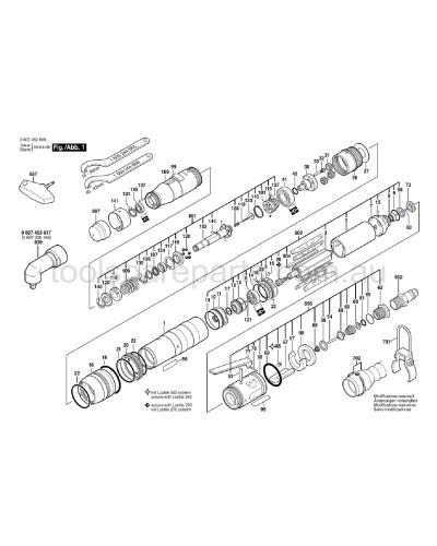 Угловой отключающийся шуруповерт BOSCH 550 Вт 0607452604