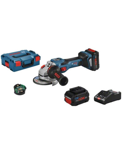 Акумуляторна кутова шліфувальна машина Bosch GWS 18V-15 SC Professional, 2 акб 18V 8 Ah, з/п, L-Boxx 136