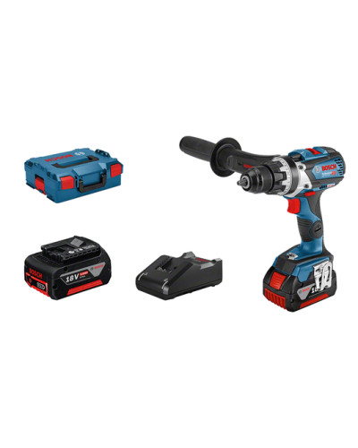 Акумуляторний шуруповерт Bosch GSR 18V-110 C Professional, 2 акб GBA 18V 5.0 Ah, з/в GAL 18V-40 в L-Boxx