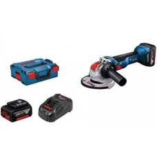 Акумуляторна кутова шліфувальна машина Bosch GWX 18V-10 Professional, 2 акб GBA 18V 5.0Ah, з/п, L-BOXX 136