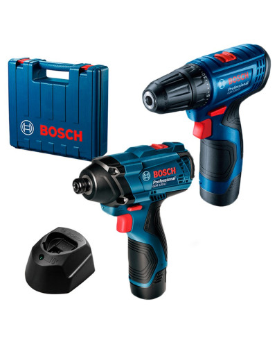 Набір акумуляторних інструментів Bosch GSR 120-LI, Bosch GDR 120-LI Professional, 2 акб GBA 12V 2.0Ah, з/п GAL 1210 CV