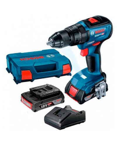 Аккумуляторная ударная дрель-шуруповёрт Bosch  GSB 18V-50 Professional, 2 акб GBA 18V 2,0Ah, з/у, кейс