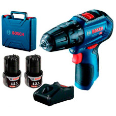 Акумуляторний ударний дриль-шуруповерт Bosch GSB 12V-30 Professional, 2 акб GBA 12V 2Ah, з/п, кейс