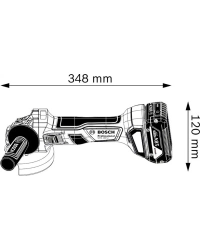 Акумуляторна кутова шліфмашина Bosch GWS 180-LI Professional, 1 акб GBA 18V 4.0Ah, з/п GAL 18V-40