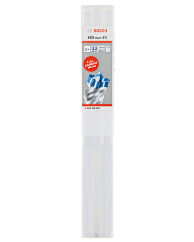 Бур Bosch SDS-max-8X 12x200x340 мм, 5 шт 2608578669