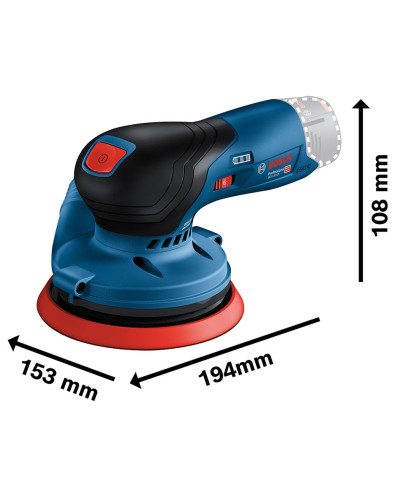 Ексцентрикова шліфувальна машина акумуляторна Bosch GEX 12V-125 Professional, без акб та з/п