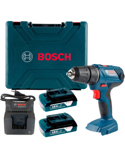 Акумуляторний дриль-шуруповерт Bosch GSR 180-LI Professional, 2 акб GBA 18V 2 Ah, з/п GAL 18V-20
