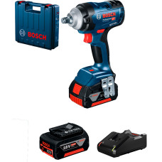 Аккумуляторный ударный гайковерт Bosch GDS 18V-400 Professional, 2 акб GBA 18V 5 Ah, з/у GAL 18V-40