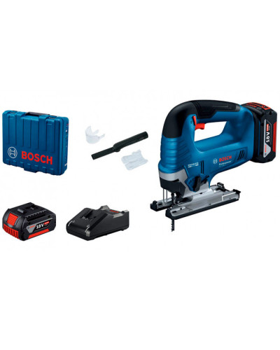 Акумуляторний лобзик Bosch GST 185-LI Professional, з 2 акб GBA 18 В 4.0 Ah і з/в GAL 18V-40, у кейсі