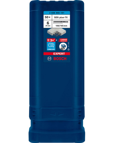 Бур Bosch Expert SDS-Plus-7X 6x100x165 мм 50 шт 2608900191