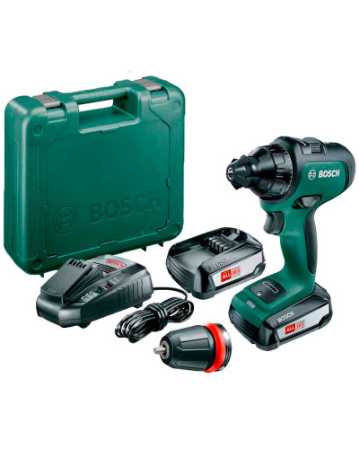 Акумуляторний шуруповерт Bosch AdvancedDrill18, 2 акб PBA 18V 2.5Ah W-B, з/у AL 1830 CV