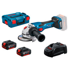 Акумуляторна кутова шліфувальна машина Bosch GWS 18V-15 C Professional, 2 акб GBA 18V 5.0 Ah, з/п GAL 1880 CV