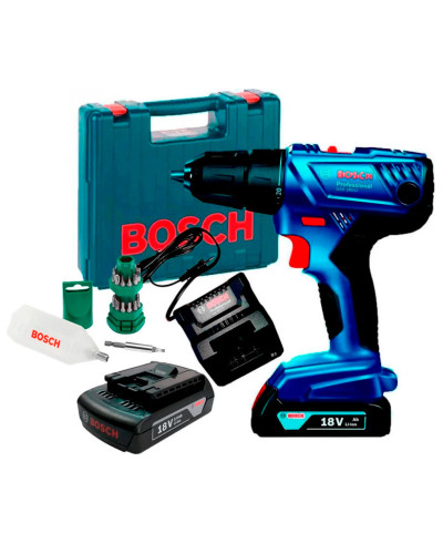 Акумуляторний дриль-шуруповерт Bosch GSR 180-Li Professional з 2 акб GBA 18V 2 Ah, з/в GAL 18V-20, набір 24 біт