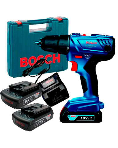 Акумуляторний дриль-шуруповерт Bosch GSR 180-Li Professional, 3 акб GBA 18V 2 Ah, з/в GAL 18V-20